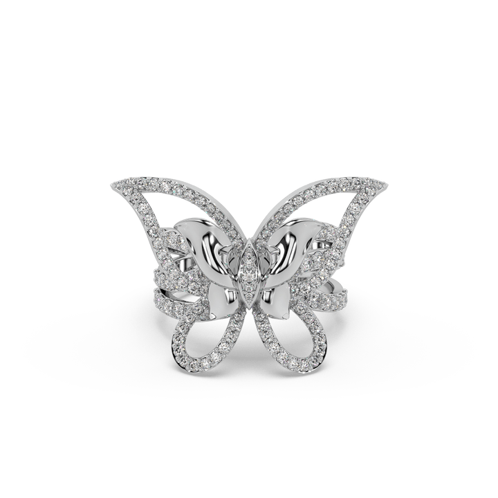 Asthetic Beautiful Butterfly Lab Diamond Ring