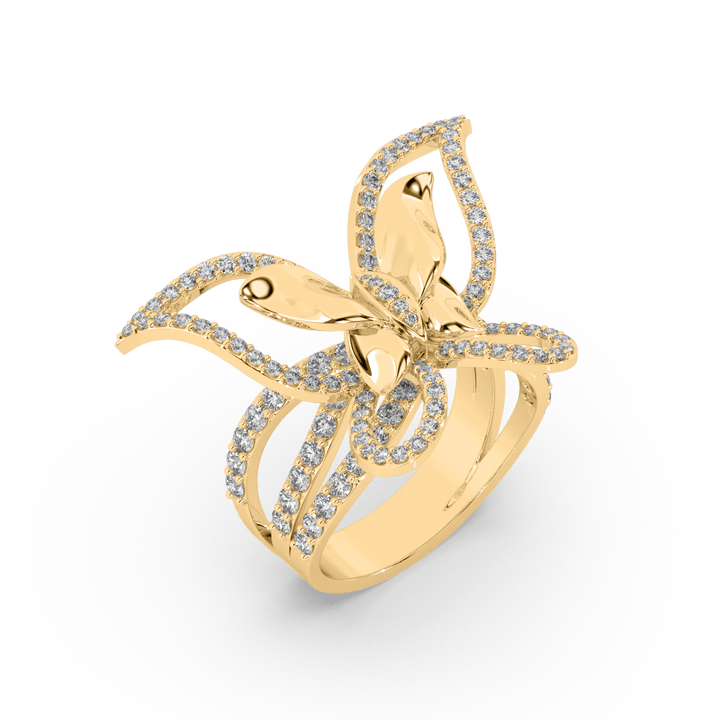 Asthetic Beautiful Butterfly Lab Diamond Ring