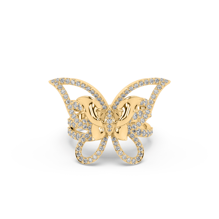 Asthetic Beautiful Butterfly Lab Diamond Ring