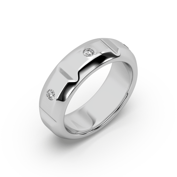 Curvy Edge Lab Diamond Men Ring