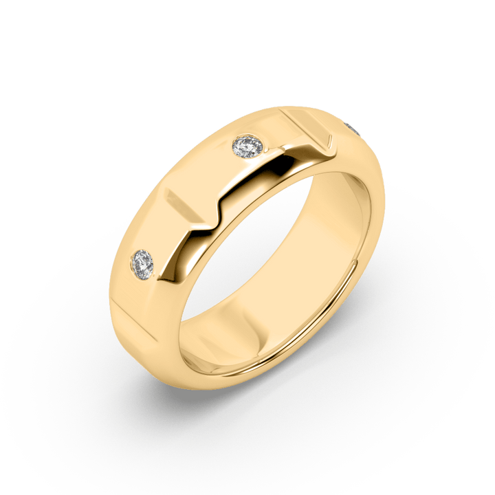 Curvy Edge Lab Diamond Men Ring