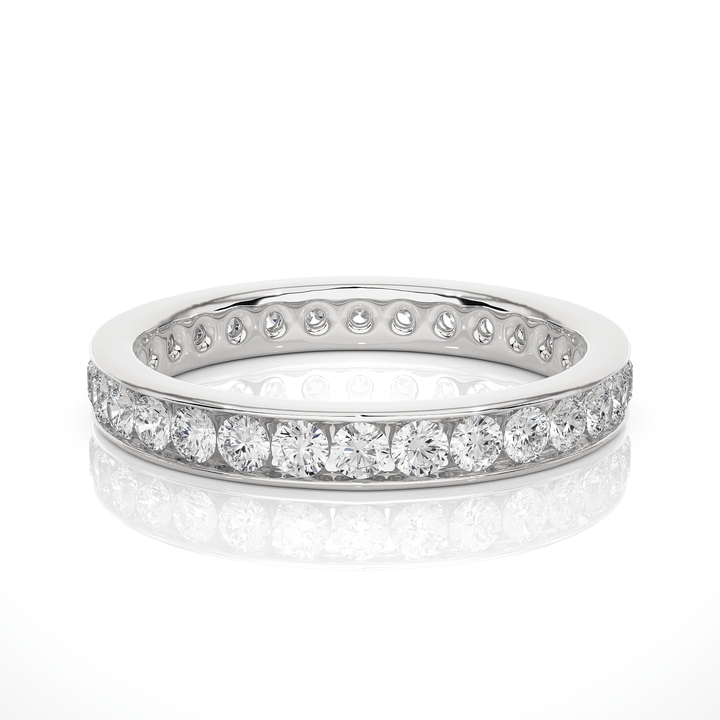 Lab Diamond Flat Band Eternity Ring