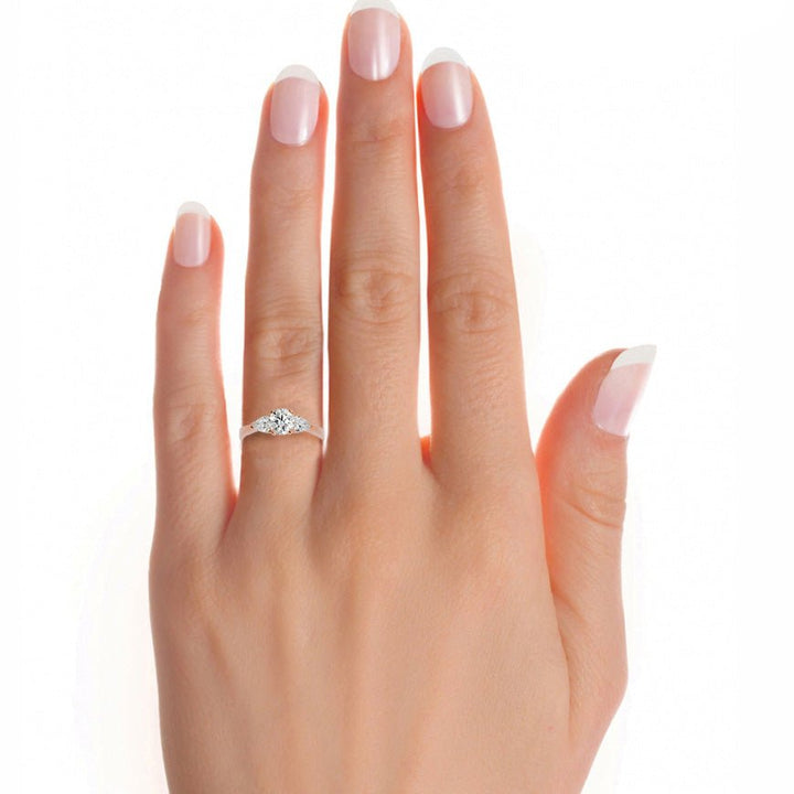 Perfect Three Stone Lab Diamond Solitaire Ring