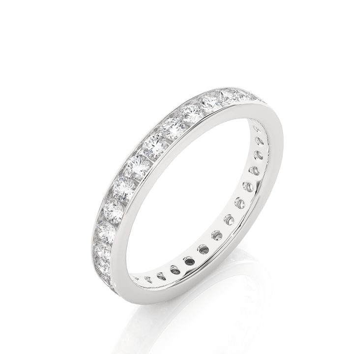 Lab Diamond Flat Band Eternity Ring